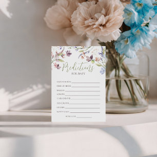 Wildflower Baby Predictions Card