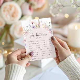 Wildflower Baby Predictions Game Card