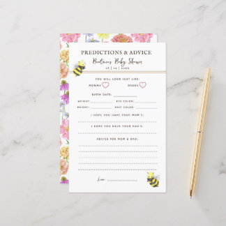 Wildflower Baby Shower Advice and Predictions Game