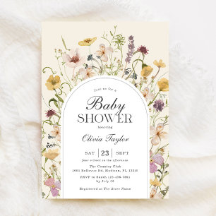 Wildflower Baby Shower Arch Invitation