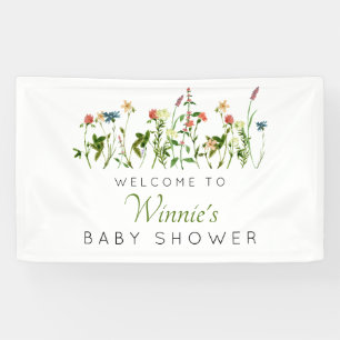 Wildflower Baby Shower Banner