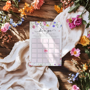 Wildflower Baby Shower Bingo Game   Bloom Baby 