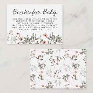 Wildflower Baby Shower Book Request  Enclosure Card
