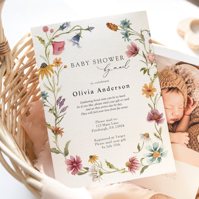 Wildflower Baby Shower by Mail Invitation (Creator Uploaded)