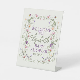 Wildflower Baby Shower Decor Sign Foam
