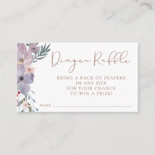 Wildflower Baby Shower Diaper Raffle Enclosure Card