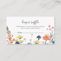 Wildflower Baby Shower Diaper Raffle