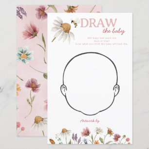 Wildflower Baby Shower Draw the Baby Game