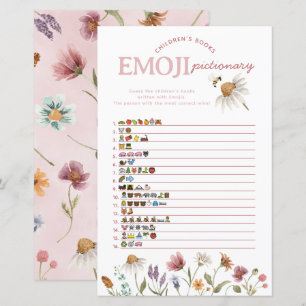 Wildflower Baby Shower Emoji Pictionary Game