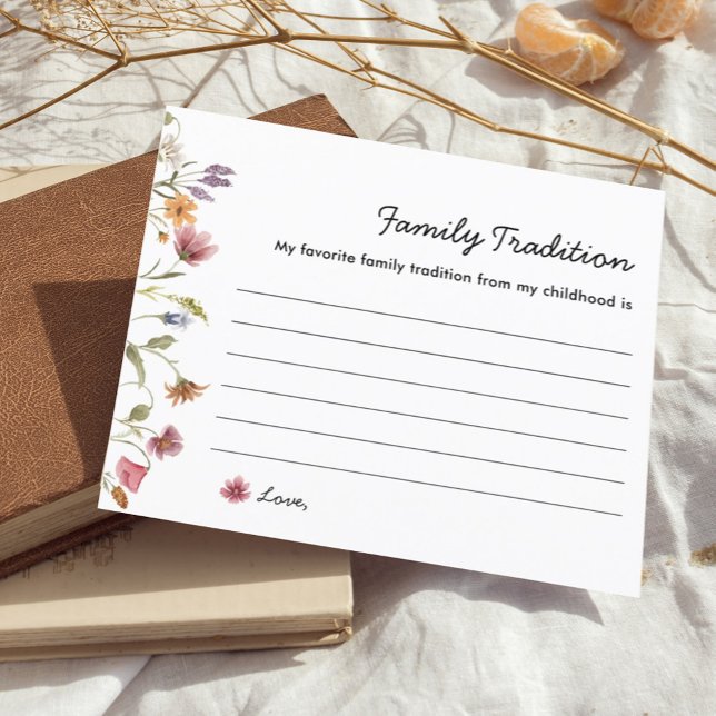 Wildflower Baby Shower Family Tradition Card (Creator Uploaded)