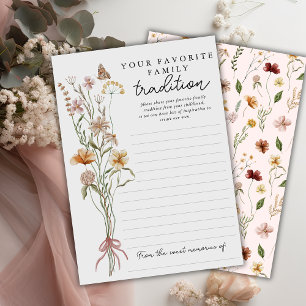 Wildflower Baby Shower Family Traditions Card
