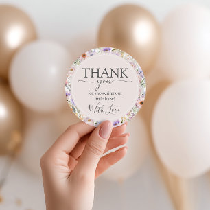 Wildflower Baby Shower Favor Tags