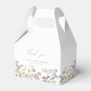 Wildflower Baby Shower Favour Box Pink Floral Girl