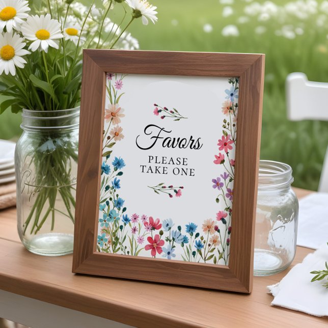 Wildflower Baby Shower Favours Sign (Creator Uploaded)