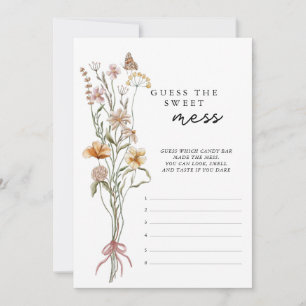 Wildflower Baby Shower Game Guess The Mess Card