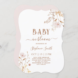 Wildflower Baby Shower Girl Invitation