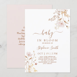 Wildflower Baby Shower Girl Invitation