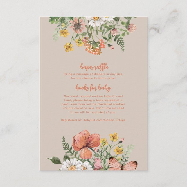 Wildflower Baby Shower Insert (Front)