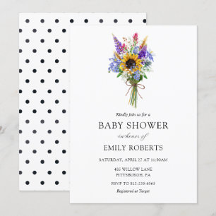 Wildflower Baby Shower invitation