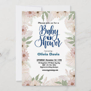 Wildflower Baby Shower Invitation