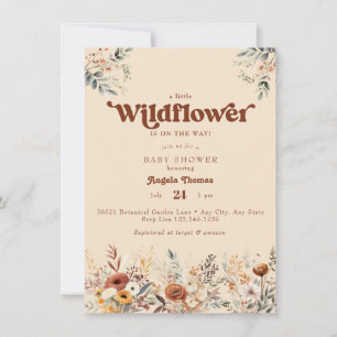 Wildflower  Baby Shower Invitation