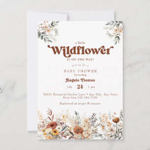 Wildflower  Baby Shower Invitation