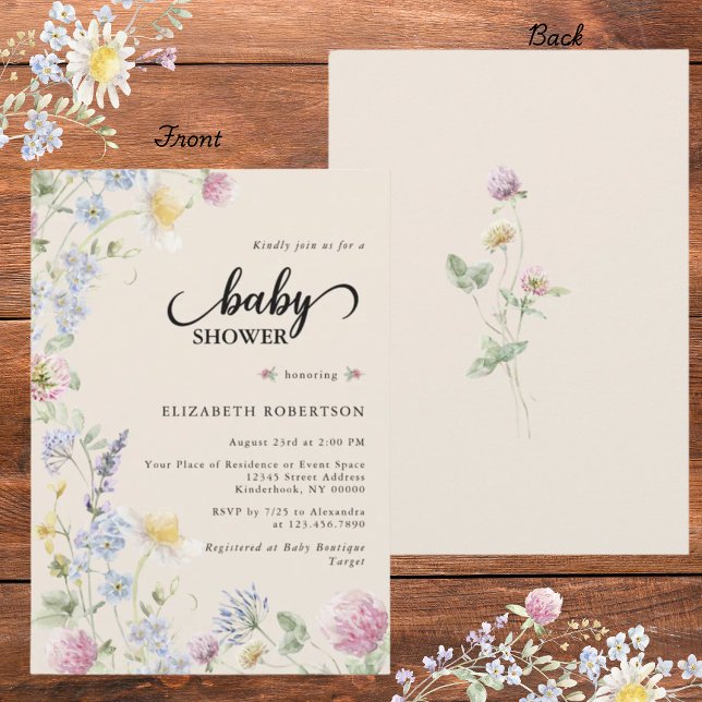 Wildflower Baby Shower Invitation (Creator Uploaded)