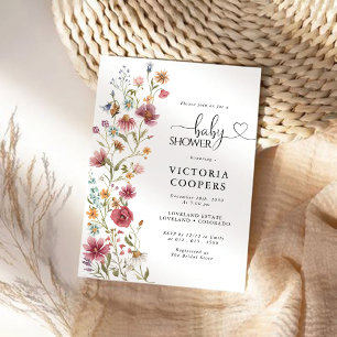 Wildflower Baby Shower Invitation