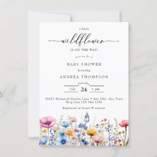 Wildflower Baby Shower Invitation