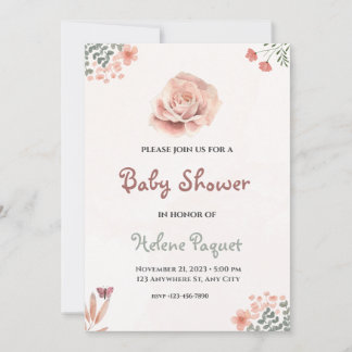 wildflower baby shower invitations