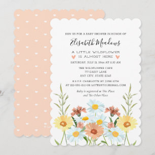 Wildflower Baby Shower Invitations For A Girl