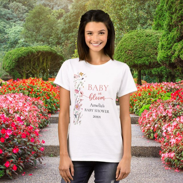 Wildflower Baby Shower Matching Family T-Shirt (Creator Uploaded)
