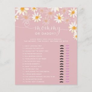 Wildflower Baby Shower Mummy or Daddy Game