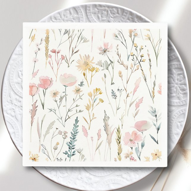 Wildflower Baby Shower Napkin (Creator Uploaded)