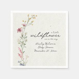 Wildflower Baby Shower Napkin