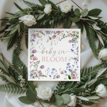 Wildflower Baby Shower Napkins