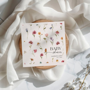 Wildflower Baby Shower Napkins