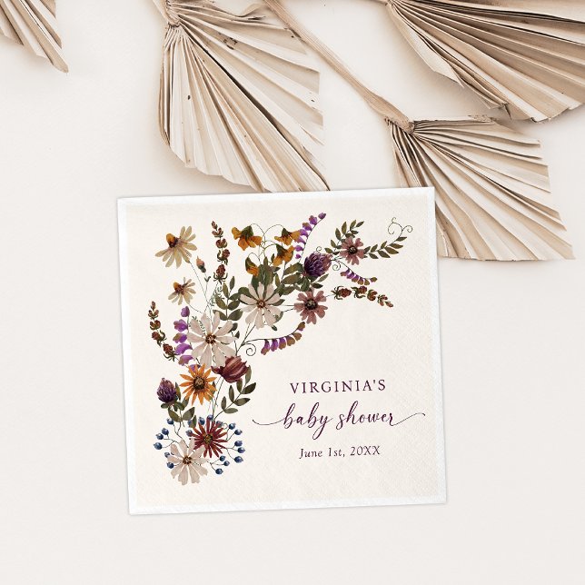 Wildflower Baby Shower Paper Napkins (Wildflower Baby Shower Paper Napkins
)