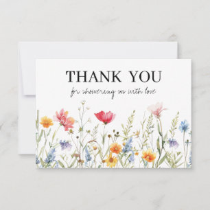 Wildflower Baby Shower Thank You Card