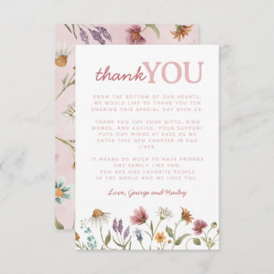 Wildflower Baby Shower Thank You Card