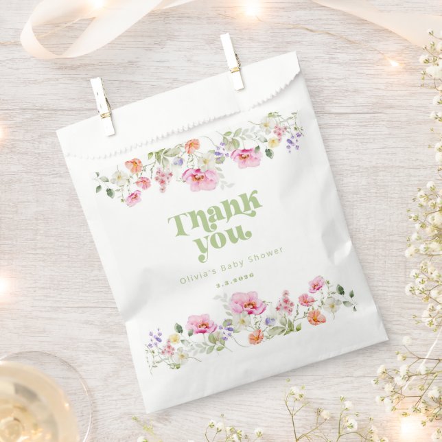 Wildflower baby shower thank you favour bags (Clipped)