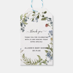 Wildflower Baby Shower Thank You Gift Tags