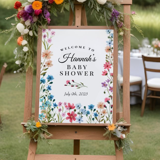 Wildflower Baby Shower Welcome Sign (Creator Uploaded)
