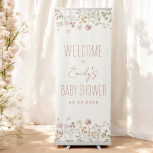 Wildflower Baby Shower Welcome Sign In Bloom