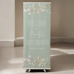 Wildflower Baby Shower Welcome Sign In Bloom