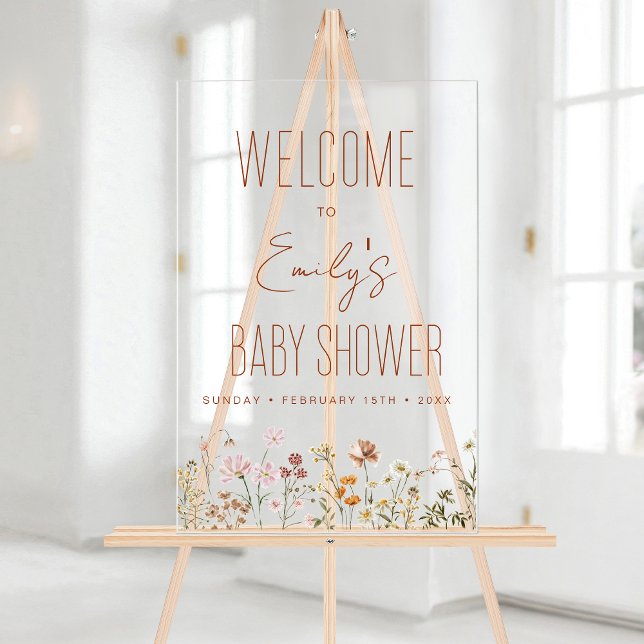 Wildflower Baby Shower Welcome Sign In Bloom (Creator Uploaded)