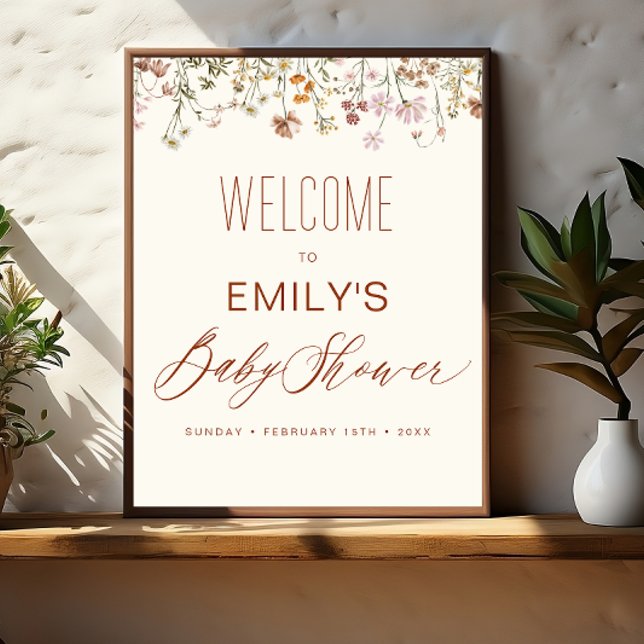 Wildflower Baby Shower Welcome Sign In Bloom (Creator Uploaded)