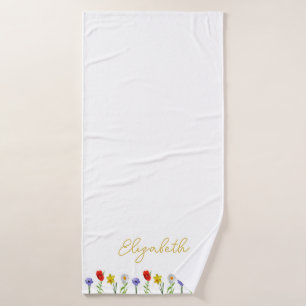 Wildflower Bath Towel