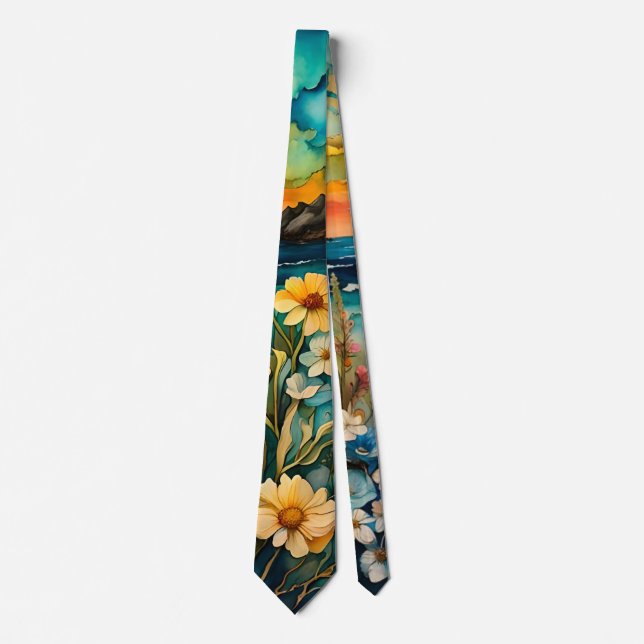 Wildflower Beach Garden  Tie (Front)
