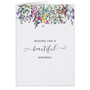 Wildflower Beautiful Birthday Card
